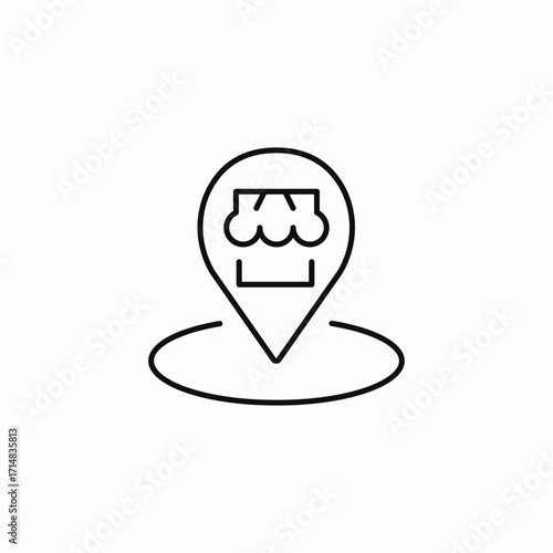 local store location icon sign vector