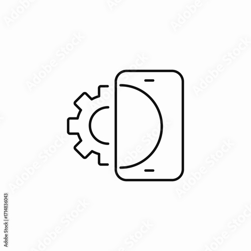 mobile application development icon sign vector