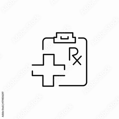 prescription clipboard icon icon sign vector