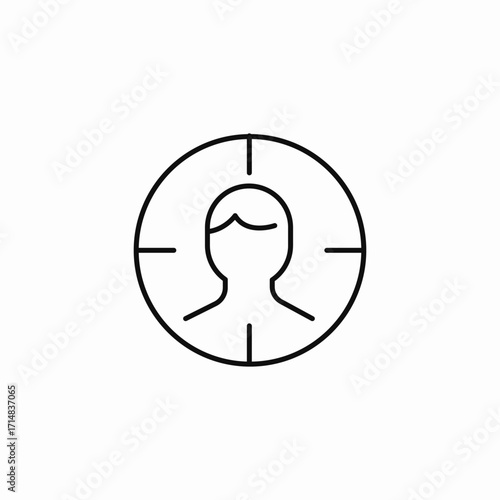 user target audience icon sign vector
