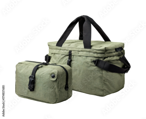 Exploring gear coolers and bags nature product adventure PNG, isolated on transparent background