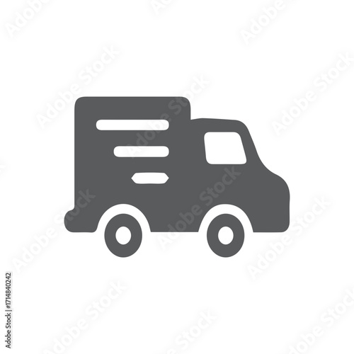 Delivery Truck Icon Simple, Modern Design for Logistics and Shipping