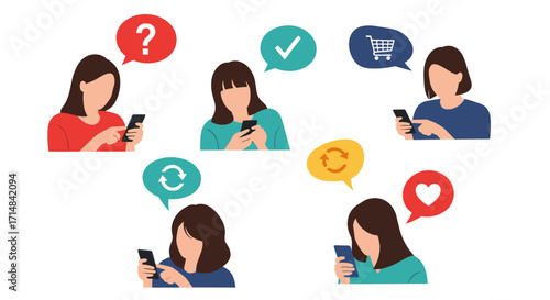 Communicating and interacting with customers through mobile devices and online platforms.