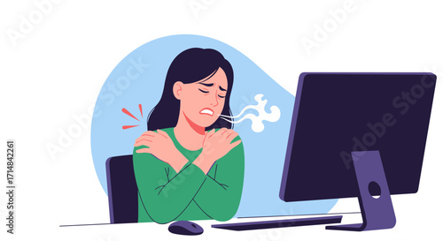 Feeling cold at work while trying to focus on your computer screen.