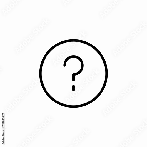 circular question mark icon sign vector