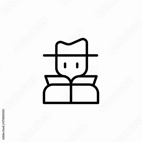 detective private eye icon sign vector
