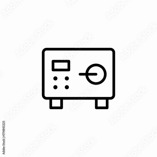 electronic safe box icon sign vector