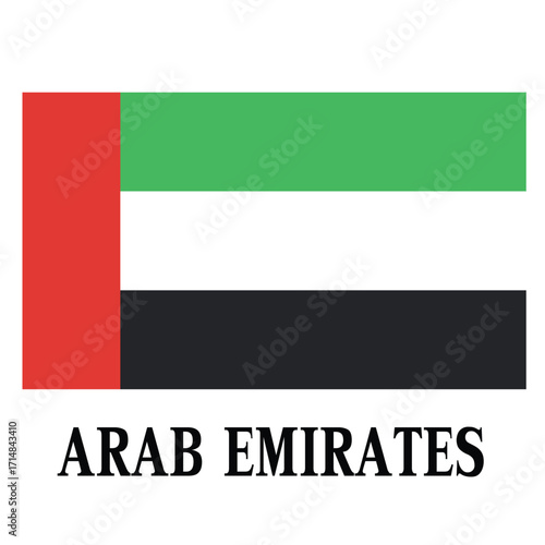 vector illustration of Arab Emirates flag