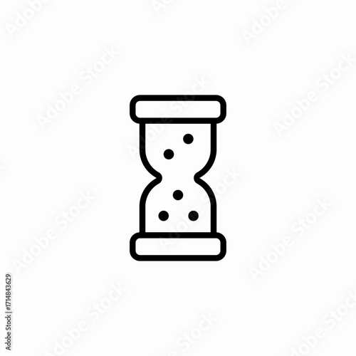 hourglass with falling sand icon sign vector