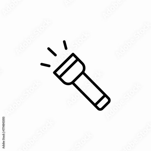 illuminated flash light beam icon icon sign vector