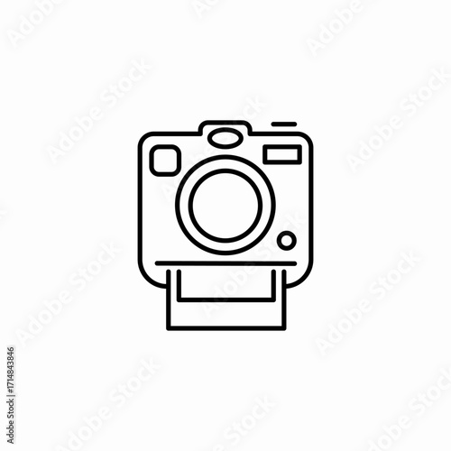 instant camera photograph icon sign vector