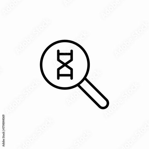 magnifying glass genetics icon sign vector