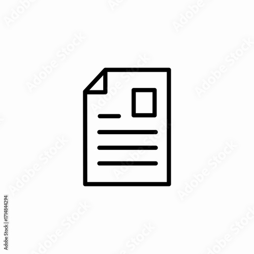 official document file icon sign vector