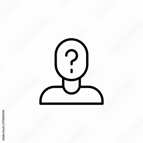 unidentified person icon icon sign vector
