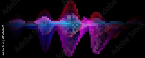 Abstract Digital EQ Equalizer. Sound Wave Design Element. Speaking Sound Wave Vector Illustration. Eps10