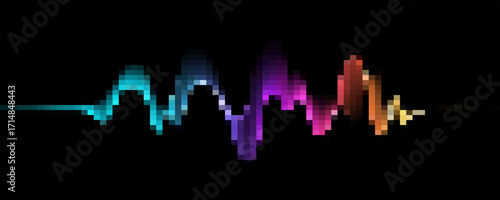Abstract Digital EQ Equalizer. Sound Wave Design Element. Speaking Sound Wave Vector Illustration. Eps10