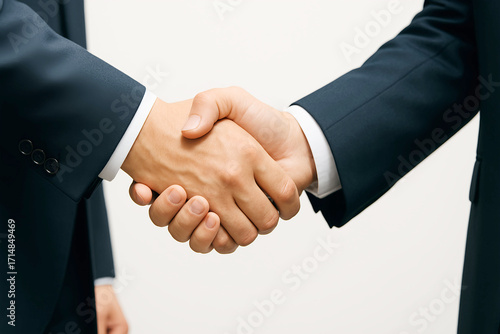 Professional business handshake signifies partnership success