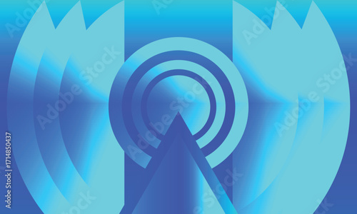 Blue Stage Background Design