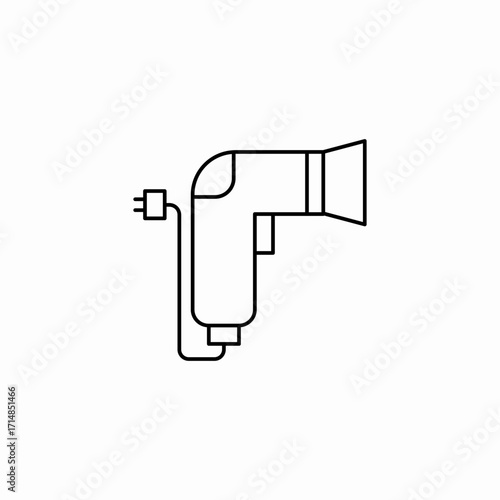 electric hair dryer icon sign vector