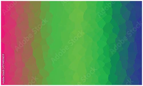 Abstract geometric gradient background with pink green and blue hues vector
