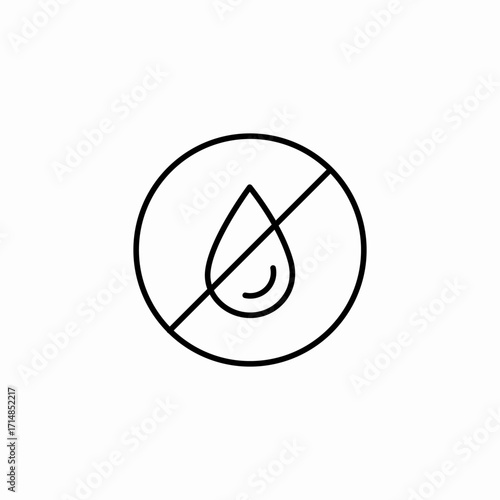 no water drop icon sign vector