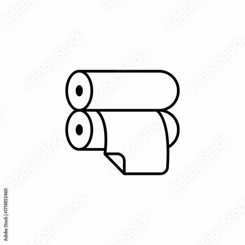 paper roll press icon sign vector