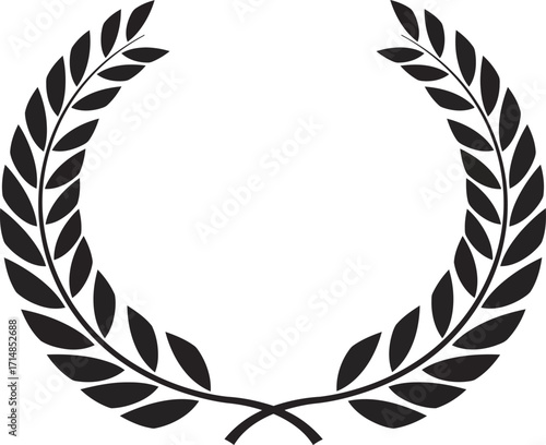 Classic laurel wreath vector graphic scalable eps illustration for awards victory and excellence
