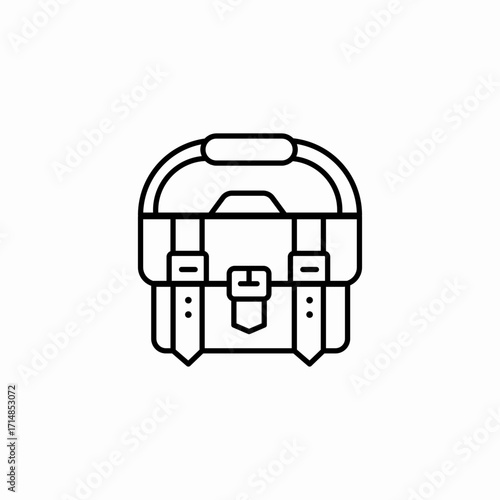 satchel briefcase design icon sign vector