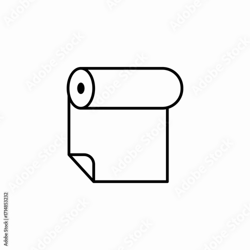 single paper roll icon sign vector