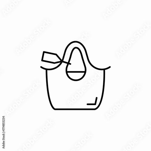 shopping tote bag icon sign vector