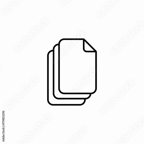 stack of papers icon sign vector