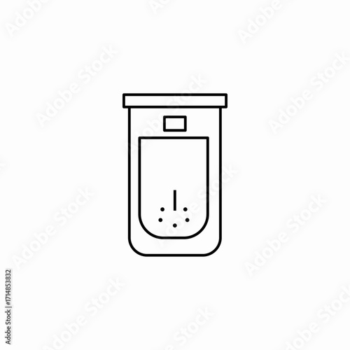 wall mounted urinal icon sign vector