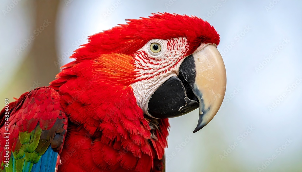 Fototapeta premium Close-up of a scarlet macaw