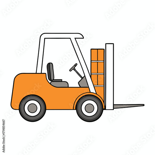 A forklift truck is a powerful industrial vehicle used to lift, carry, and move heavy loads safely in warehouses, factories, and construction sites with ease.
