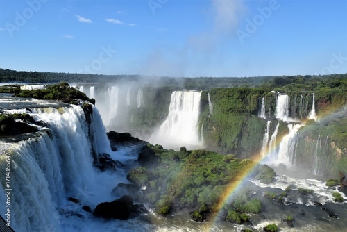 Rainbow on Iguazu Falls
