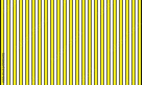 Seamless pattern of vertical yellow and white stripes with black outlines vector