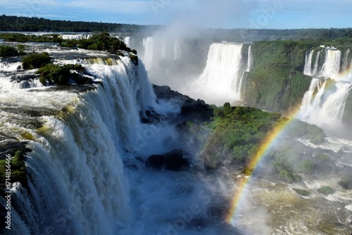 Rainbow over Iguazu Falls