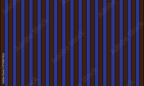 Vertical Stripes of Brown and Blue with Black Outline Seamless Pattern abstract background