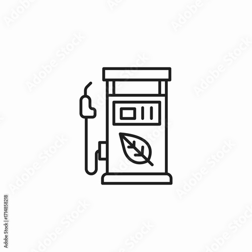 biofuel gas pump icon sign vector
