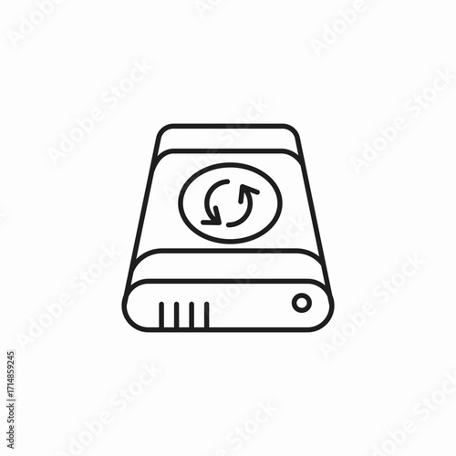 data sync drive icon sign vector