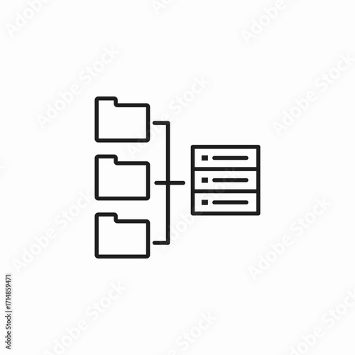 file migration database icon sign vector