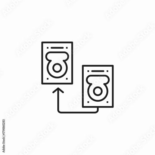local data migration icon sign vector