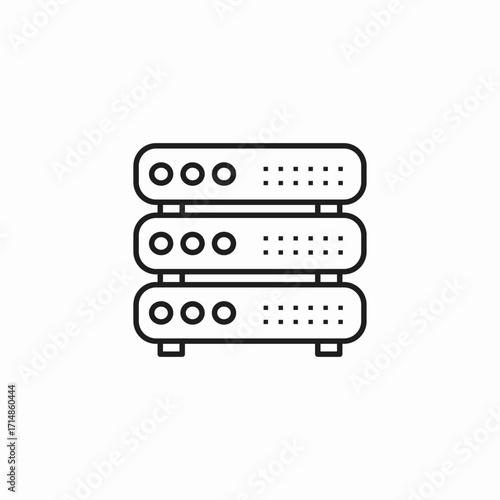 multiple server stack icon sign vector
