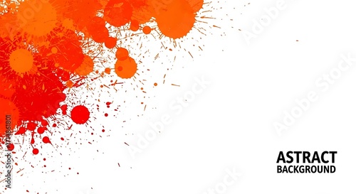 Vibrant Orange Paint Splatter Abstract Background Design Element