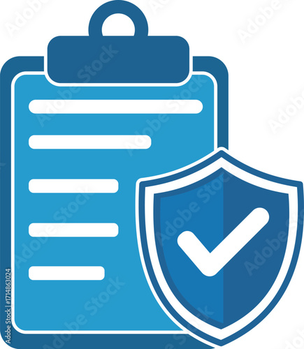 Medical health insurance policy and protection plan flat icon vector