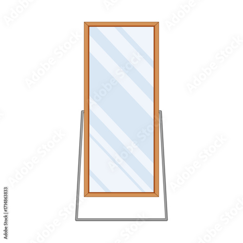 Full Length Standing Mirror with Wooden Frame