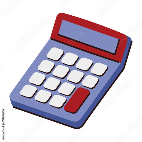 Stylized pocket calculator illustration for budget and economy calculations