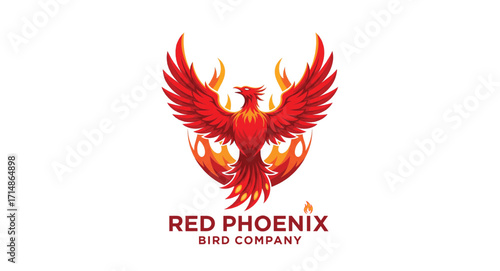 A Fiery Phoenix Character Rising from Flames