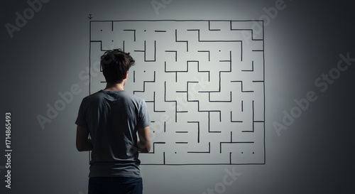 Person facing maze