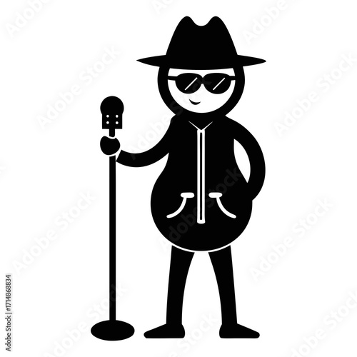cowboy with microphone